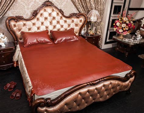 Buy Online Red Leather Bed